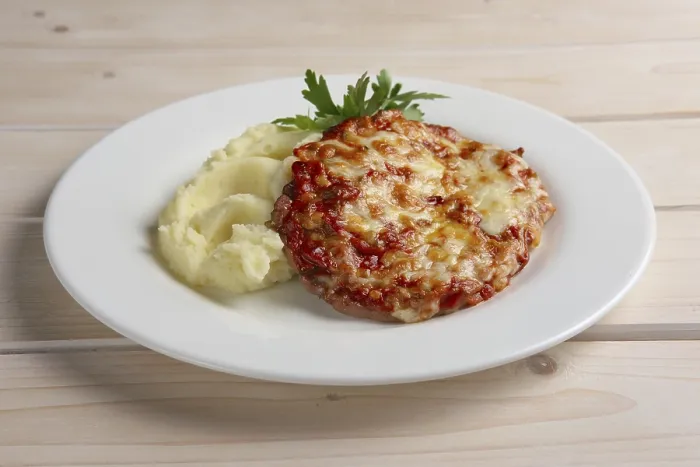 Framed Print : Chopped Meat with Mashed Potato Print Framed Print : Chopped Meat with Mashed Potato Print