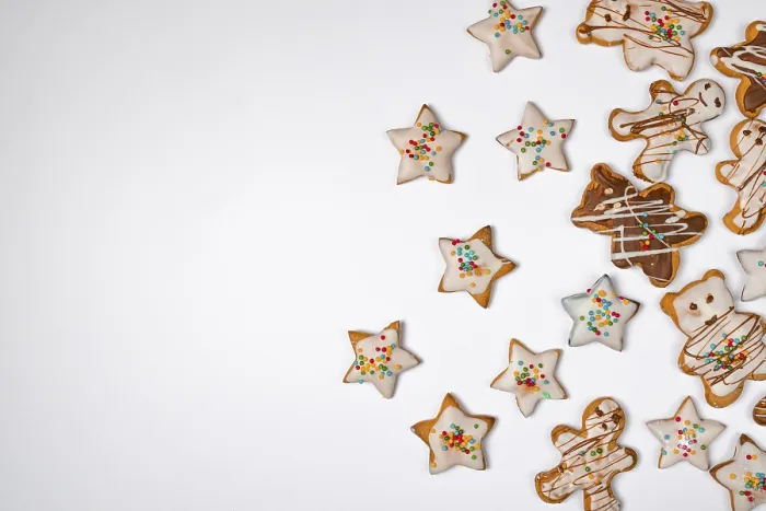 Framed Print : Christmas Print with Biscuits and Background Framed Print : Christmas Print with Biscuits and Background