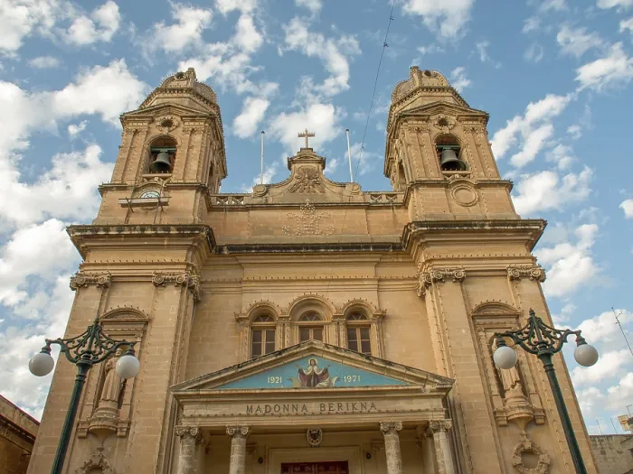 Framed Print : Valetta Church Façade Print, Malta Framed Print : Valetta Church Façade Print, Malta