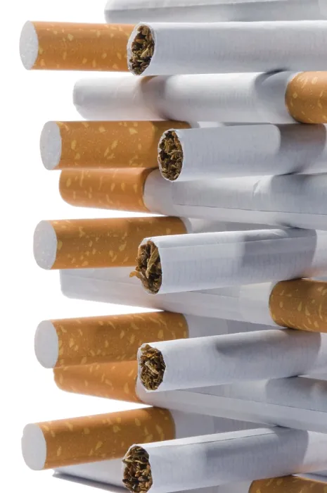 Framed Print : Few Cigarettes on White Background Print Framed Print : Few Cigarettes on White Background Print
