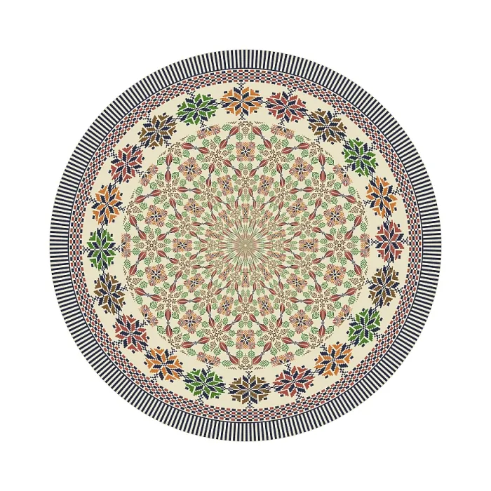 Framed Print : Traditional Palestinian Print - Circular Pattern Framed Print : Traditional Palestinian Print - Circular Pattern