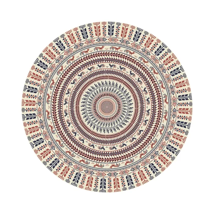 Framed Print : Traditional Palestinian Print: Circular Pattern Design Framed Print : Traditional Palestinian Print: Circular Pattern Design