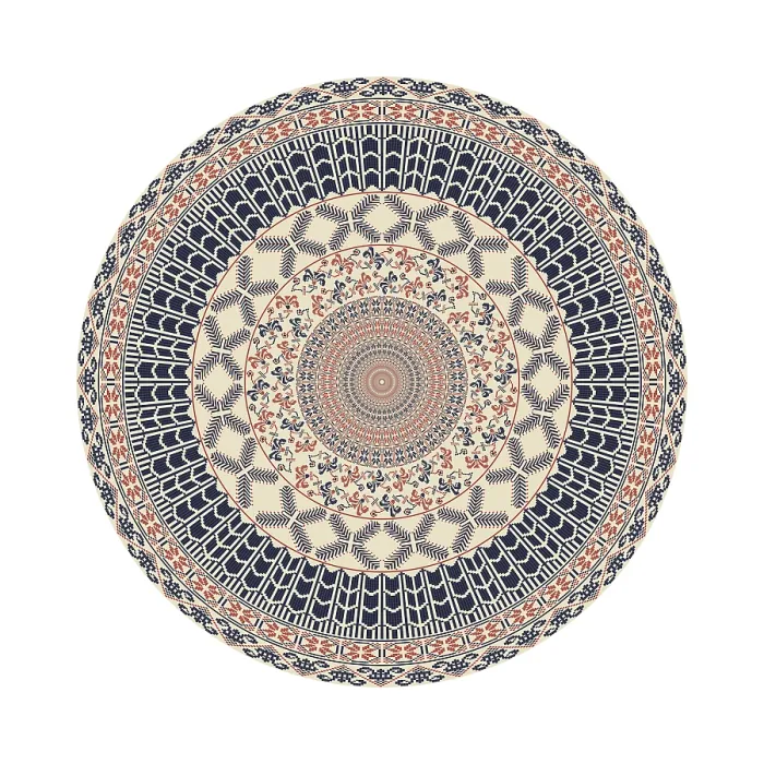 Framed Print : Traditional Palestinian Print - Circular Pattern Framed Print : Traditional Palestinian Print - Circular Pattern