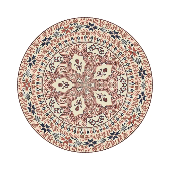 Framed Print : Traditional Palestinian Print - Circular Pattern Framed Print : Traditional Palestinian Print - Circular Pattern