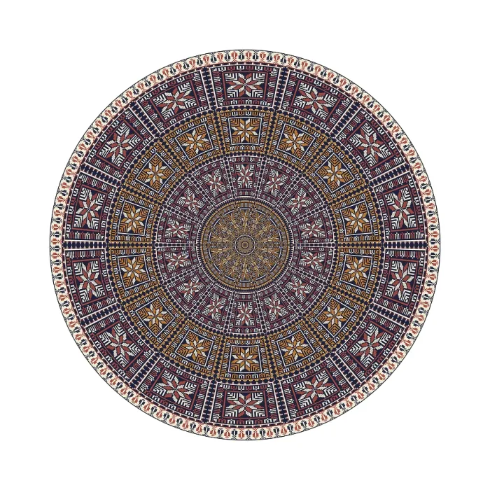 Framed Print : Traditional Palestinian Print: Circular Pattern Framed Print : Traditional Palestinian Print: Circular Pattern