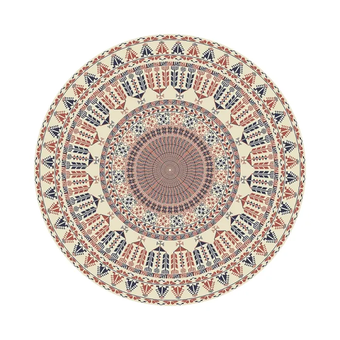 Framed Print : Traditional Palestinian Print: Circular Pattern Framed Print : Traditional Palestinian Print: Circular Pattern