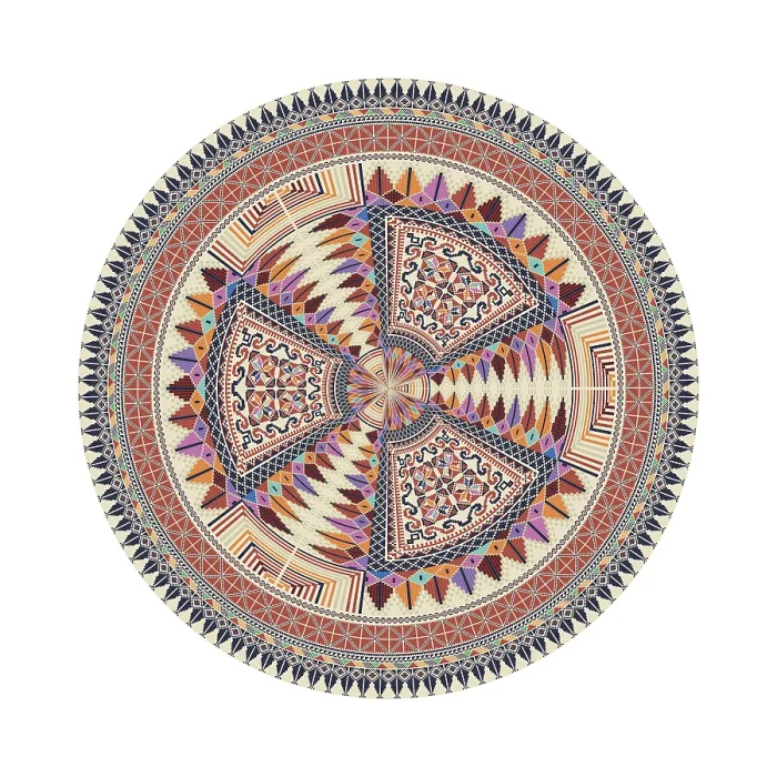 Framed Print : Traditional Palestinian Print - Circular Pattern Design Framed Print : Traditional Palestinian Print - Circular Pattern Design