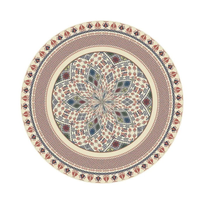 Framed Print : Traditional Palestinian Print: Circular Pattern Design Framed Print : Traditional Palestinian Print: Circular Pattern Design