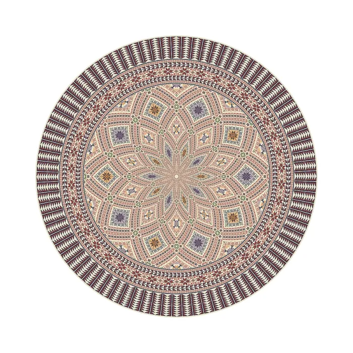 Framed Print : Traditional Palestinian Print: Geometric Circular Pattern Framed Print : Traditional Palestinian Print: Geometric Circular Pattern