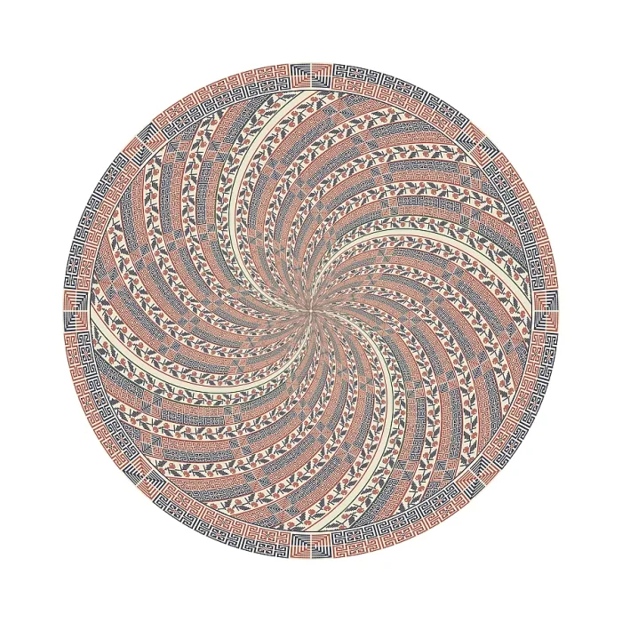 Framed Print : Traditional Palestinian Print: Geometric Circular Pattern Framed Print : Traditional Palestinian Print: Geometric Circular Pattern
