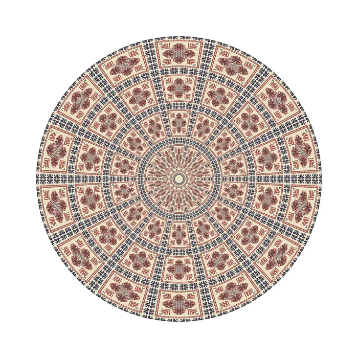 Framed Print : Traditional Palestinian Print: Geometric Circular Pattern Framed Print : Traditional Palestinian Print: Geometric Circular Pattern