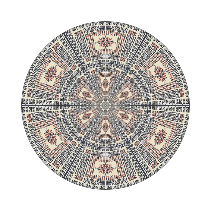 Framed Print : Traditional Palestinian Print - Circular Pattern Design Framed Print : Traditional Palestinian Print - Circular Pattern Design
