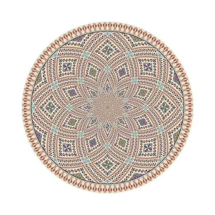 Framed Print : Traditional Palestinian Print - Circular Pattern Framed Print : Traditional Palestinian Print - Circular Pattern