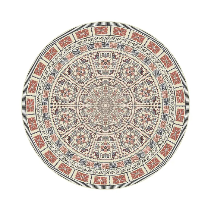 Framed Print : Traditional Palestinian Print: Geometric Circular Pattern Framed Print : Traditional Palestinian Print: Geometric Circular Pattern