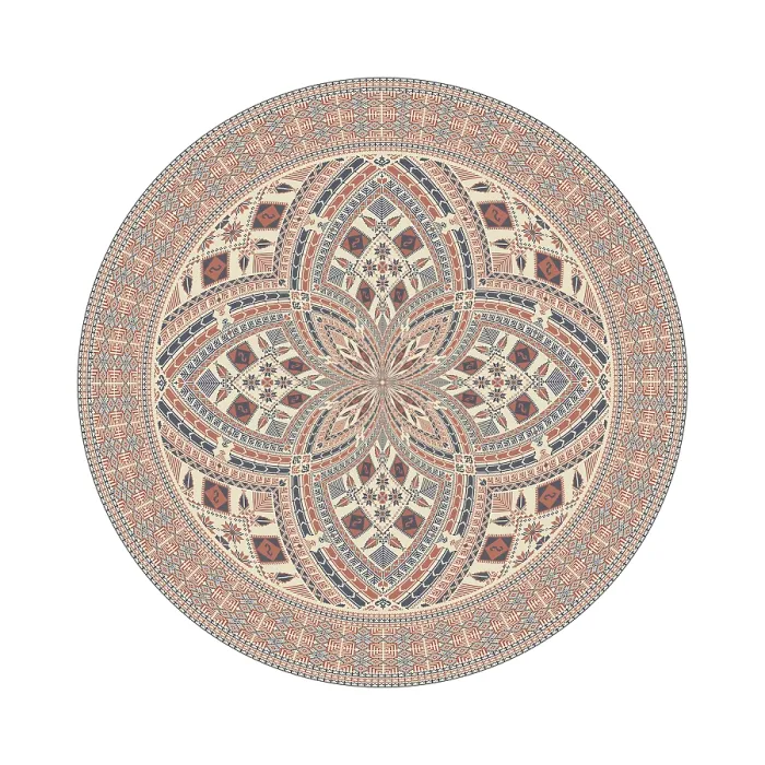Framed Print : Traditional Palestinian Print: Circular Pattern Design Framed Print : Traditional Palestinian Print: Circular Pattern Design