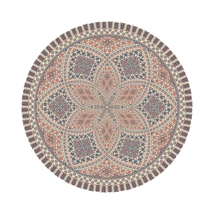 Framed Print : Traditional Palestinian Print - Circular Pattern Design Framed Print : Traditional Palestinian Print - Circular Pattern Design