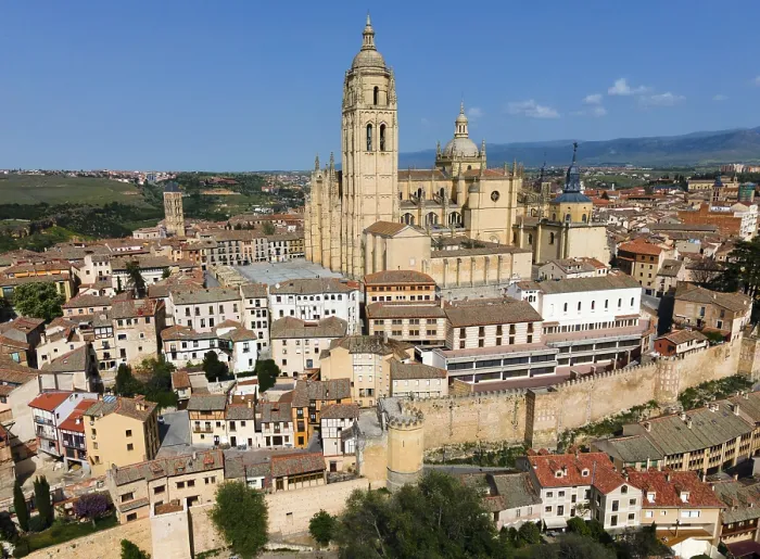 Framed Print : Aerial View of Segovia Cathedral Print Framed Print : Aerial View of Segovia Cathedral Print