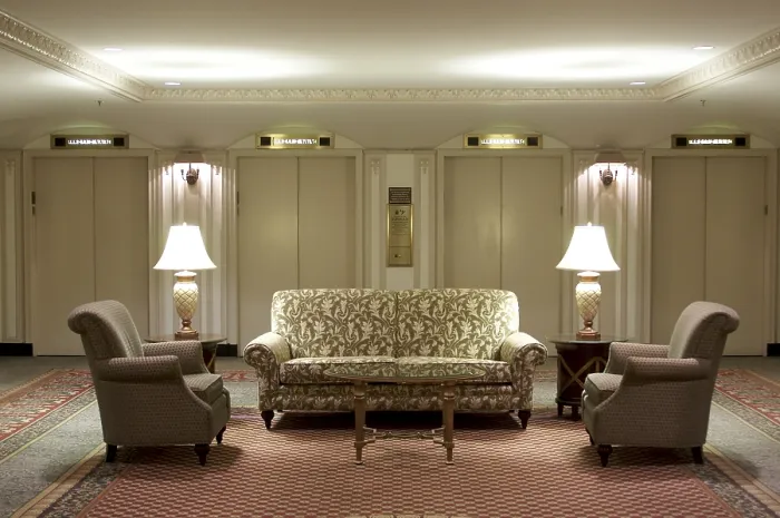 Framed Print : Classic Hotel Elevator Lobby Interior Print Framed Print : Classic Hotel Elevator Lobby Interior Print