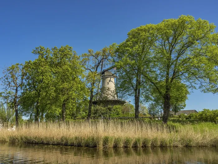 Framed Print : Classic Windmill Print, Alkmaar, The Netherlands