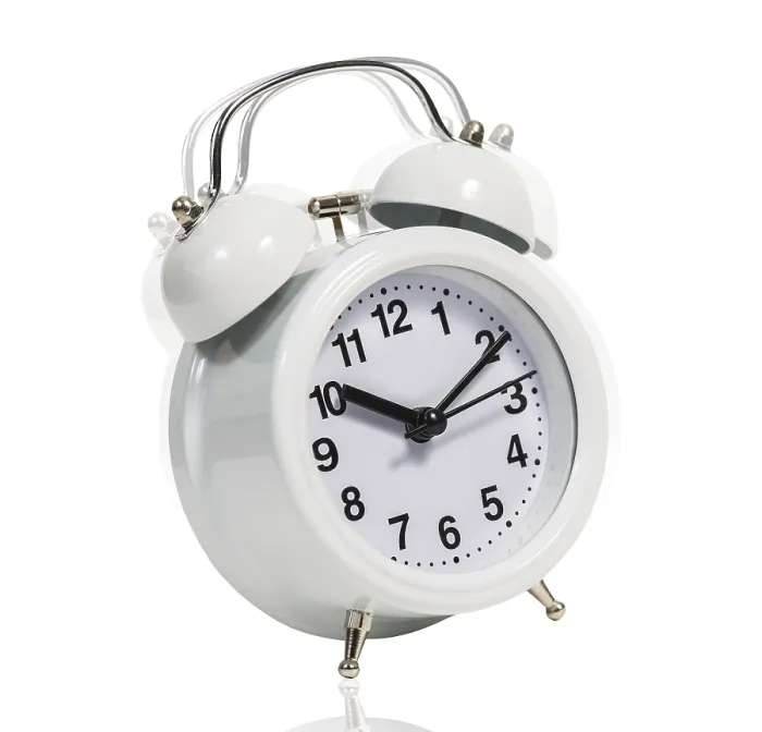 Framed Print : Classical Alarm Clock Print on White Background Framed Print : Classical Alarm Clock Print on White Background