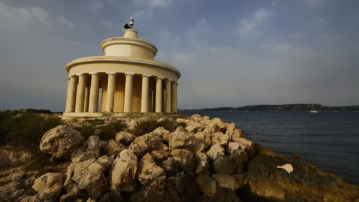 Framed Print : Classicist Lighthouse Print, Argostoli, Greece Framed Print : Classicist Lighthouse Print, Argostoli, Greece