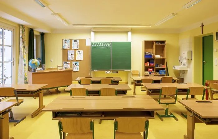 Framed Print : Empty Classroom with Blackboard Print, Upper Austria Framed Print : Empty Classroom with Blackboard Print, Upper Austria