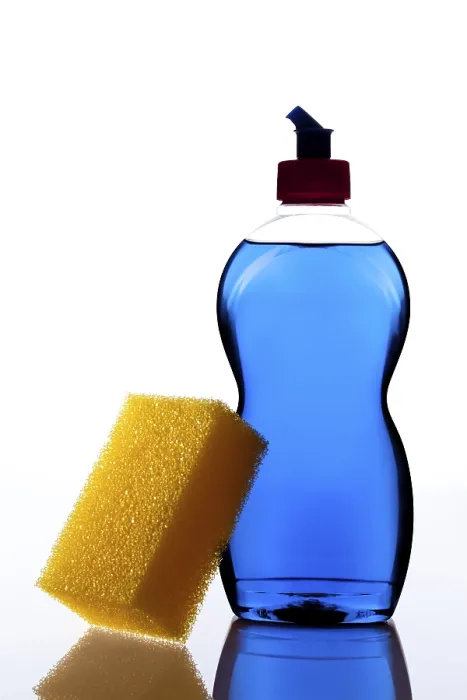 Framed Print : Cleaning Agent with Sponge Print Framed Print : Cleaning Agent with Sponge Print