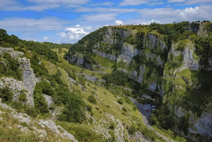 Framed Print : Cliffs of Cheddar Gorge Print - Somerset, England Framed Print : Cliffs of Cheddar Gorge Print - Somerset, England