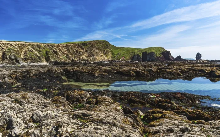 Framed Print : Bantham Beach Cliffs Print, Devon Coastline UK Framed Print : Bantham Beach Cliffs Print, Devon Coastline UK