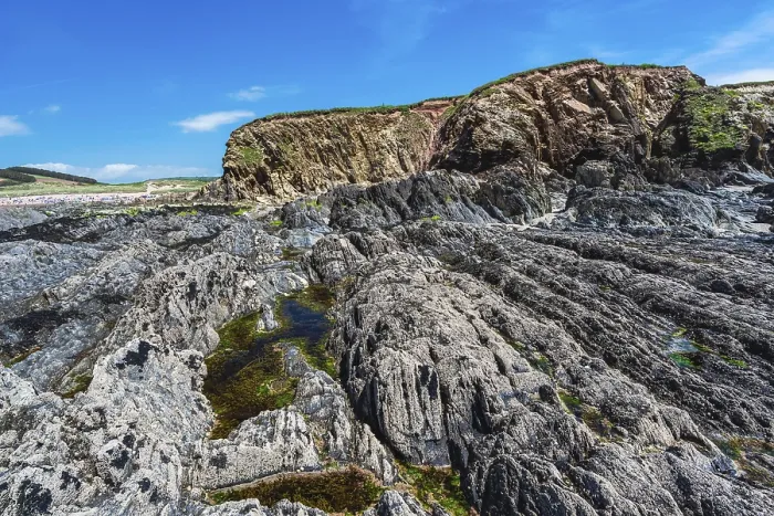 Framed Print : Bantham Beach Cliffs Print, Devon, England Framed Print : Bantham Beach Cliffs Print, Devon, England