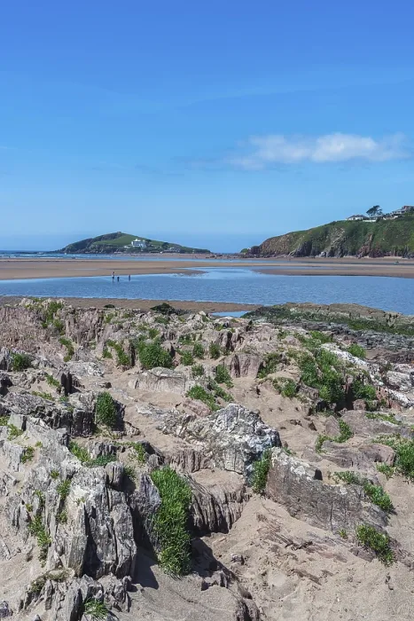 Framed Print : Bantham Beach Cliffs Print, Devon Coastline, England Framed Print : Bantham Beach Cliffs Print, Devon Coastline, England