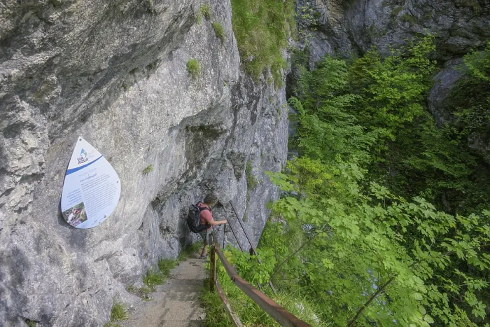 Framed Print : Trefflingfall Climbing Installation Print, Puchenstuben, Austria Framed Print : Trefflingfall Climbing Installation Print, Puchenstuben, Austria