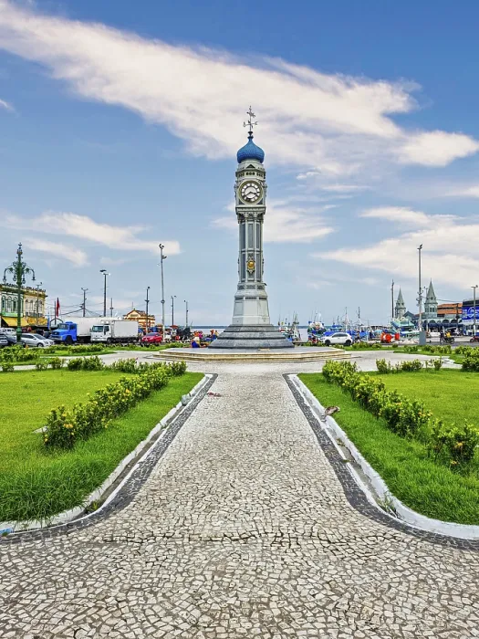 Framed Print : Clock Square Print, Belem, Brazil Framed Print : Clock Square Print, Belem, Brazil