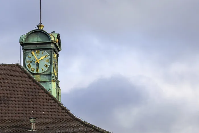 Framed Print : Clock Tower at Registry Office, Esslingen, Germany Print Framed Print : Clock Tower at Registry Office, Esslingen, Germany Print