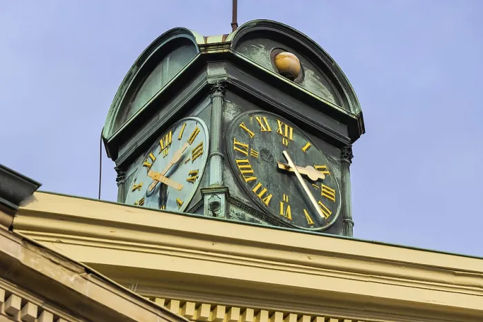 Framed Print : Clock Tower at Registry Office, Esslingen, Germany Print Framed Print : Clock Tower at Registry Office, Esslingen, Germany Print