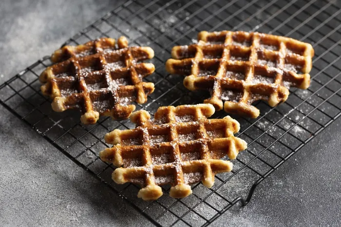 Framed Print : Close-up Belgian Waffle Print Framed Print : Close-up Belgian Waffle Print