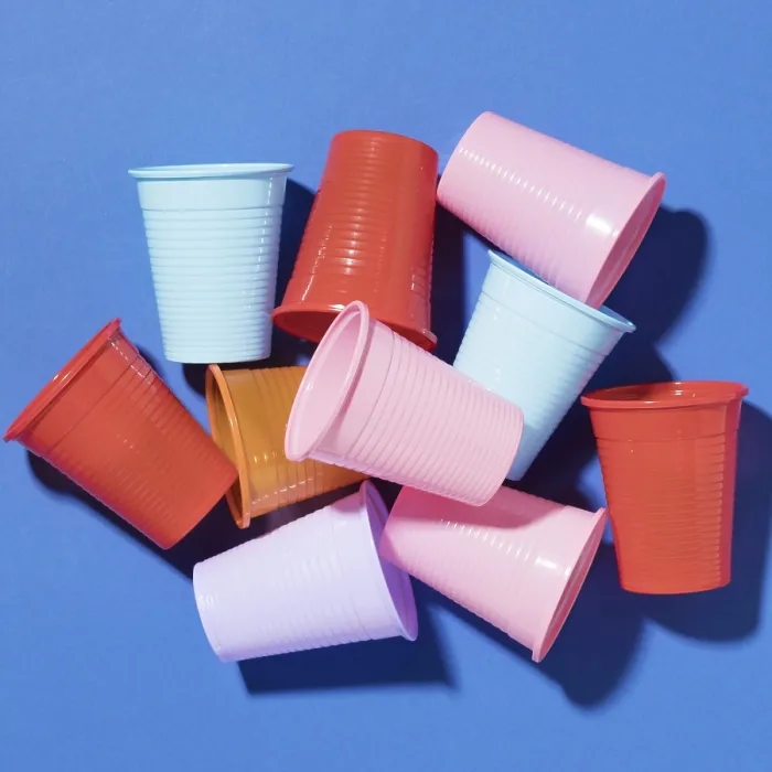 Framed Print : Close-up Collection Plastic Cups Print Framed Print : Close-up Collection Plastic Cups Print