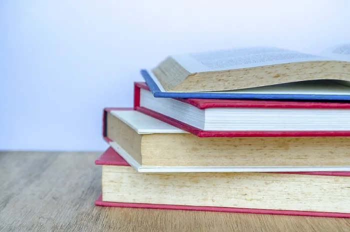 Framed Print : Close up of stack of books Print for Personal Growth Framed Print : Close up of stack of books Print for Personal Growth