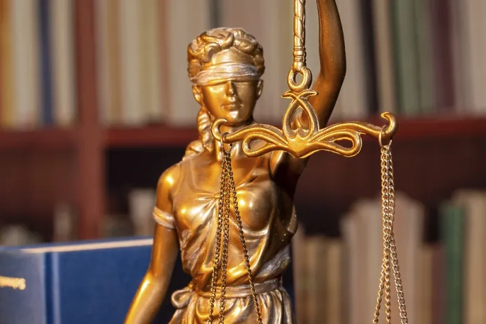 Framed Print : Close-up of a Justitia Print
