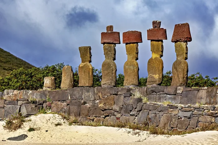 Framed Print : Close-up Print of Moai Statues on Easter Island Framed Print : Close-up Print of Moai Statues on Easter Island