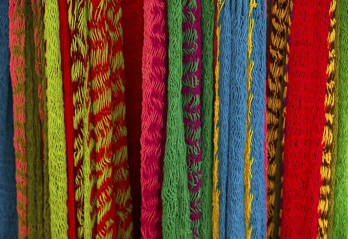 Framed Print : Close-up of multi-colored hammocks Print, Indian Market Framed Print : Close-up of multi-colored hammocks Print, Indian Market