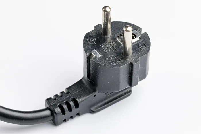 Framed Print : Close-up of a Schuko plug on white background Print Framed Print : Close-up of a Schuko plug on white background Print