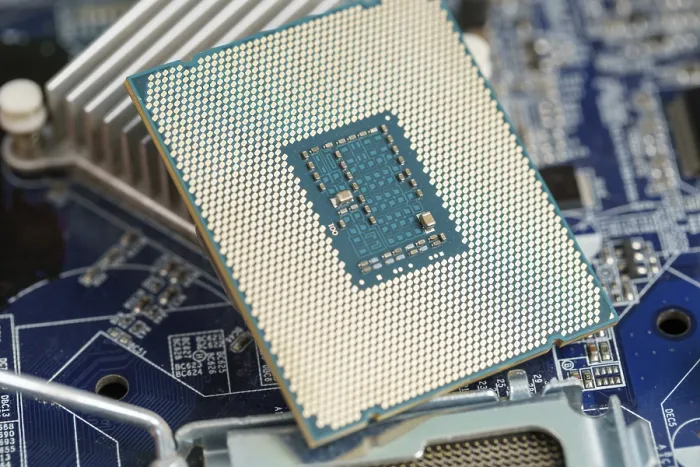 Framed Print : Close-up Print of Motherboard with Microprocessor Framed Print : Close-up Print of Motherboard with Microprocessor