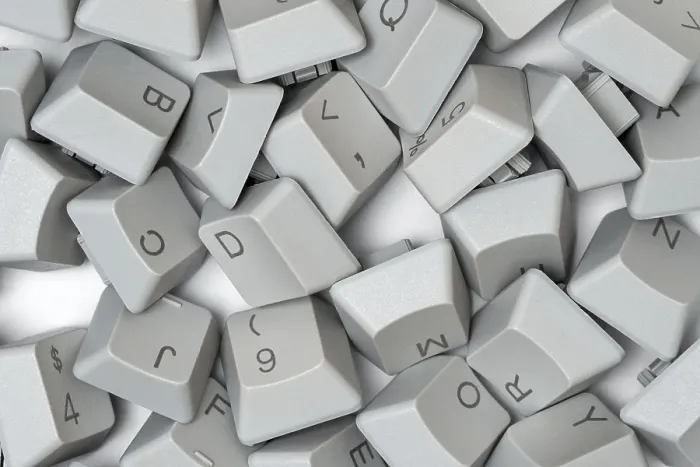 Framed Print : Close-up view of grey computer keyboard keys Print Framed Print : Close-up view of grey computer keyboard keys Print