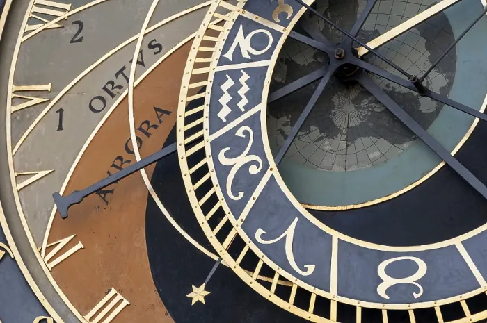 Framed Print : Close-up View of the Astronomical Clock Print, Prague