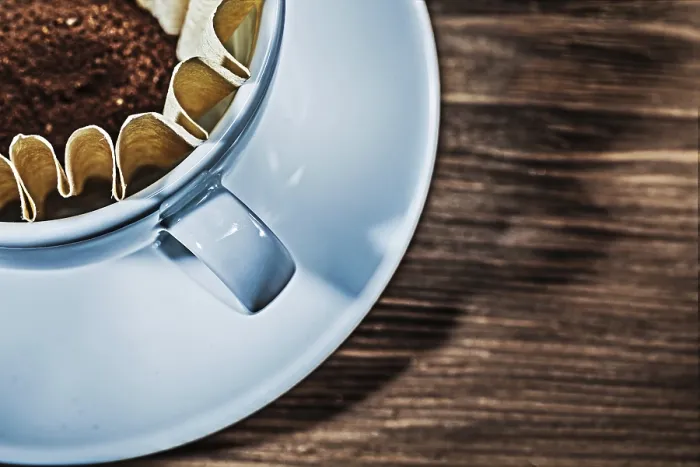 Framed Print : Coffee Grounds in a Filter Cup Print Framed Print : Coffee Grounds in a Filter Cup Print