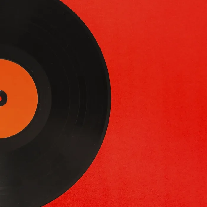 Framed Print : Close Up Vinyl Record Red Background Print Framed Print : Close Up Vinyl Record Red Background Print