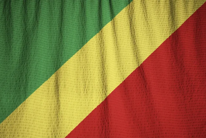 Framed Print : Closeup of Ruffled Republic of the Congo Flag Print Framed Print : Closeup of Ruffled Republic of the Congo Flag Print