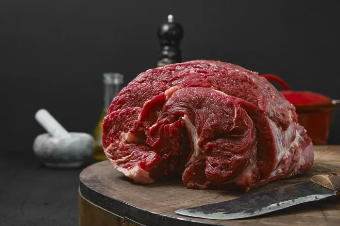 Framed Print : Closeup View of Raw Beef Neck with Thyme Print Framed Print : Closeup View of Raw Beef Neck with Thyme Print