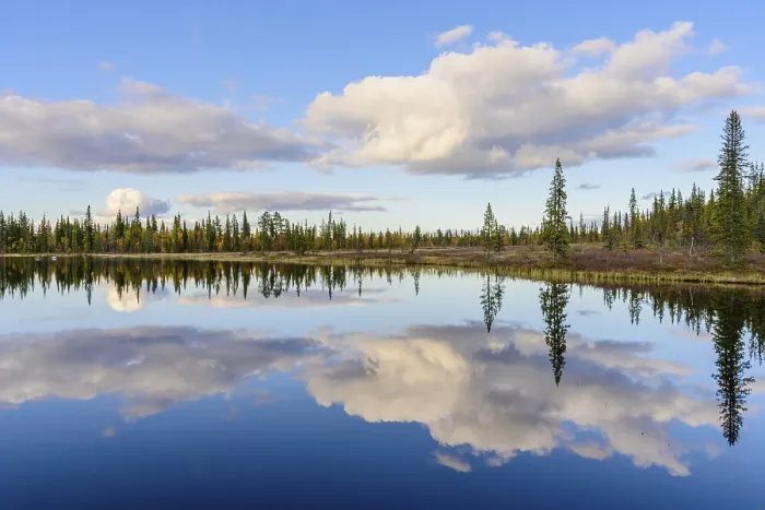 Framed Print : Cloud Reflection Print, Norrbotten, Lapland, Sweden Framed Print : Cloud Reflection Print, Norrbotten, Lapland, Sweden